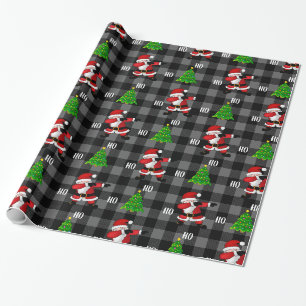 Papier Cadeau Choisissez votre propre couleur Funny Santa Claus 