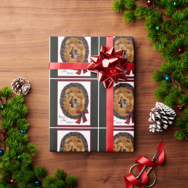 Papier Cadeau Chow Chow Noël (Cadeau de vacances)