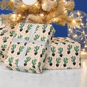 Papier Cadeau Christmas Cactus