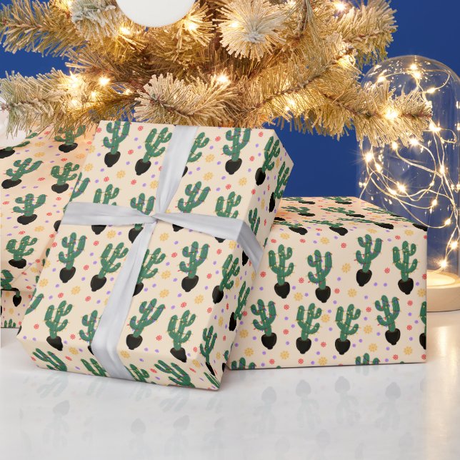 Papier Cadeau Christmas Cactus (Vacances)