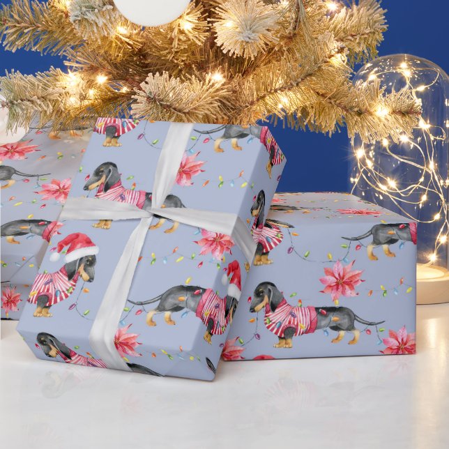 Papier Cadeau Christmas Dachshund (Vacances)