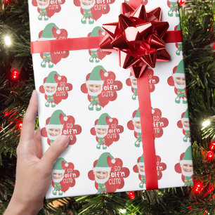 Papier Cadeau Christmas Elf One Photo SO ELFn CUTE Disant