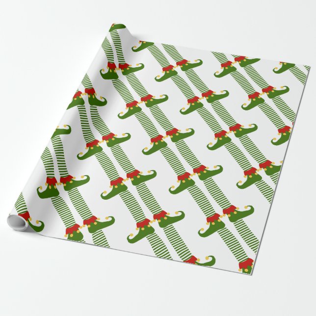 Papier Cadeau Christmas Elves Motif Festif Festif (Déroulé)