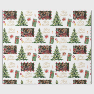 Papier Cadeau Christmas Family Frame Wrapping Paper