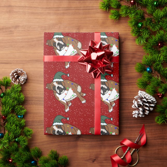 Papier Cadeau Christmas Holiday English Bulldog (Cadeau de vacances)