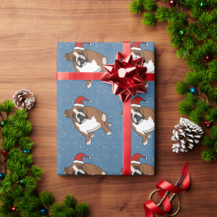 Papier Cadeau Christmas Holiday English Bulldog