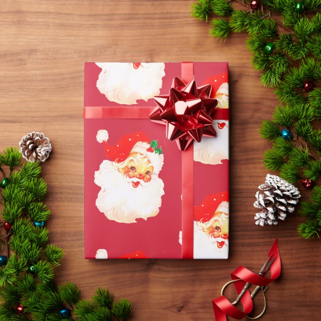 Papier Cadeau Christmas Jolly Père Noël Joyeux Amusement (Cadeau de vacances)