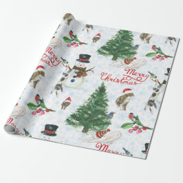 Papier Cadeau Christmas Kittens and Snowmen