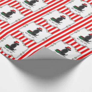 Papier Cadeau Christmas Père Noël Black Labrador Retriever Cute