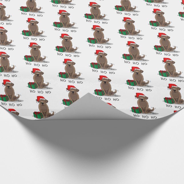 Papier Cadeau Christmas Père Noël Chocolat Labrador Retriever Dr (Coin)