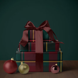 Papier Cadeau Christmas plaid classic holiday simple