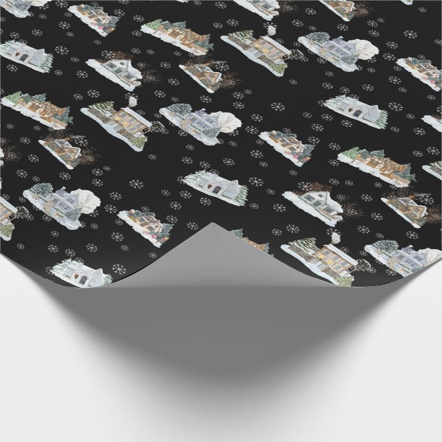Papier Cadeau Christmas Scene Wrapping Paper (Coin)