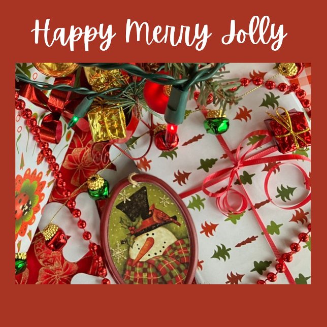 Papier Cadeau Christmas Trees Red and Green on White (Créateur téléchargé)