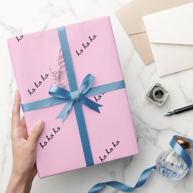 Papier Cadeau Christmas wrapping paper ho ho ho manly blue (Cadeaux)