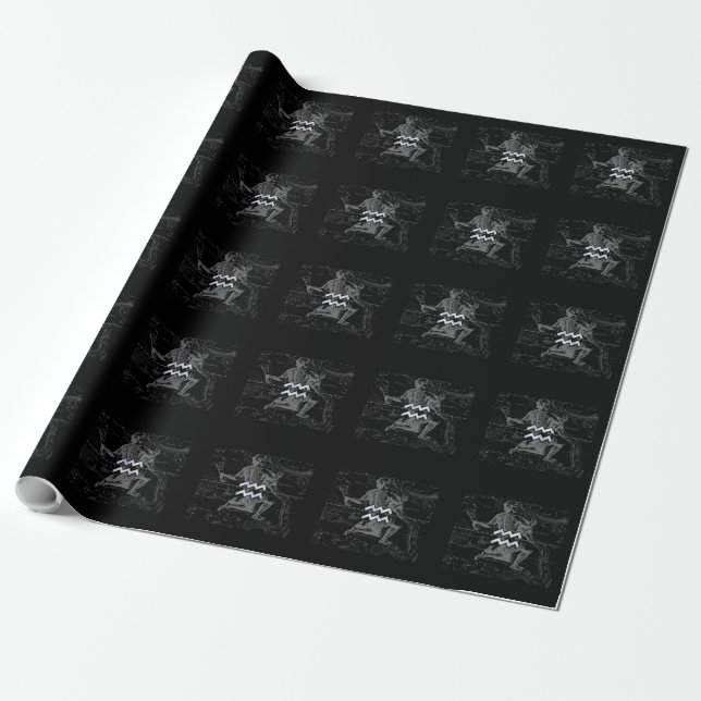 Papier Cadeau Chrome comme Aquarius Zodiac Connexion Hevelius (Déroulé)