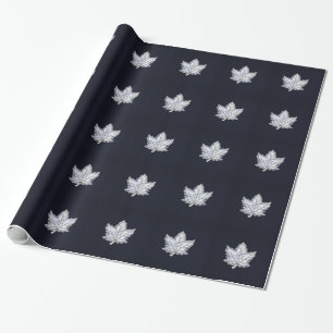 Papier Cadeau Chrome Comme Maple Leaf Fibres de carbone Impressi