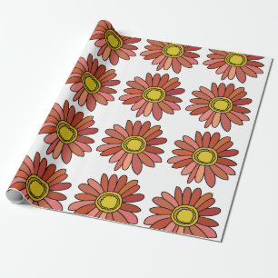 Papier Cadeau Chrysanthème Fleur Florale Chrysanthème