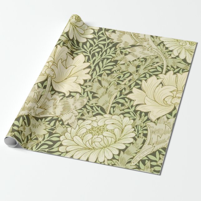 Papier Cadeau Chrysanthemum William Morris (Déroulé)