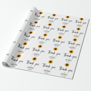Papier Cadeau Chute en amour Baby shower de tournesol