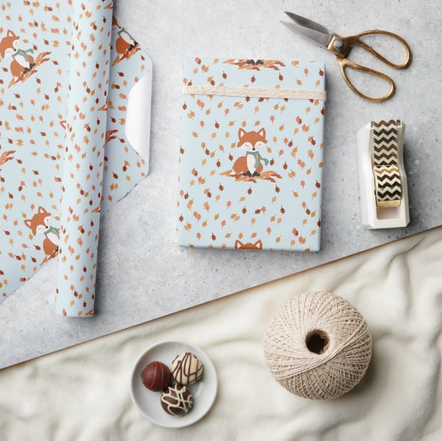 Papier Cadeau Chute Fox Woodland Anniversaire (Artisanat)