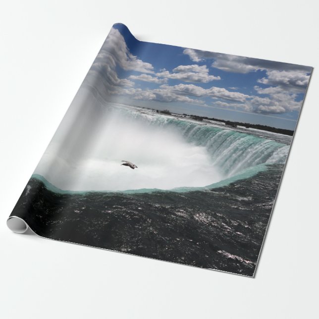Papier Cadeau Chutes du Niagara avec Mouette (Déroulé)