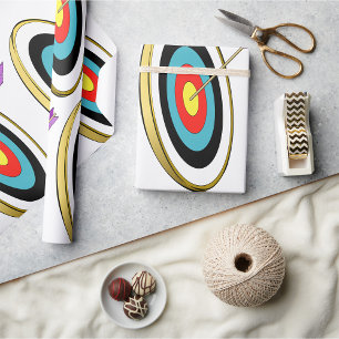 Papier Cadeau Cible de tir à l'arc en bulle avec Centre de tir à