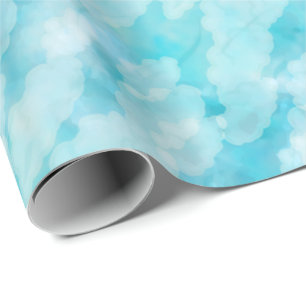 Papier Cadeau Ciel bleu Motif des nuages blancs