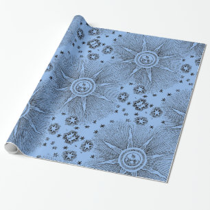 Papier Cadeau Ciel Nocturne Antique Étoiles Solaires Zodiaque Mé