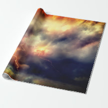 CIEL STORMY AVEC ORANGE ÉCLAIRANT ET BLEU FONCÉ