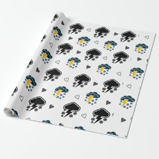 Papier Cadeau "Ciels électriques : Papier d'enveloppement de ton