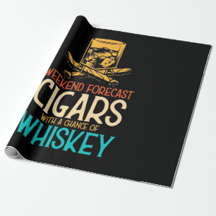 Papier Cadeau Cigares Week-End Avec Chance Whiskey
