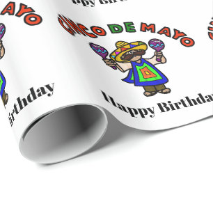 Papier Cadeau Cinco de Mayo Anniversaire Cadeau Personnaliser It