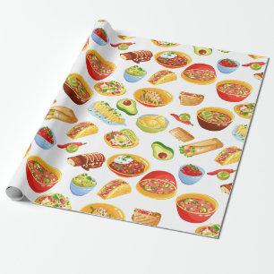 Papier Cadeau cinq mai mexique burrito taco tamale