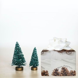 Papier Cadeau Cinq Pinecones Joyeux Noël Bonne année