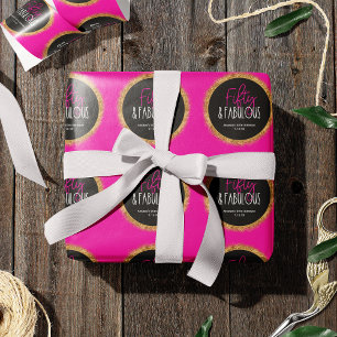 Papier Cadeau Cinquante et fabuleux 50e anniversaire avec texte 