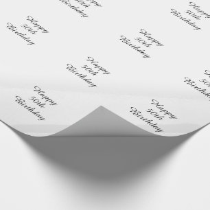 Papier Cadeau cinquantième Enveloppe d'anniversaire, noire et