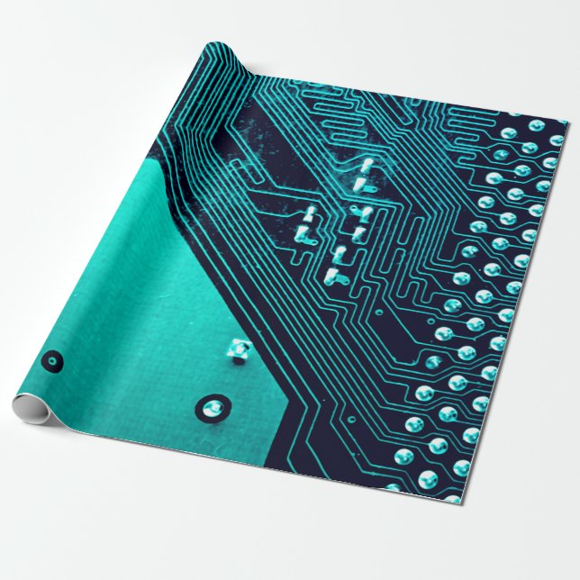 Papier Cadeau Circuit. matériel électronique (Déroulé)