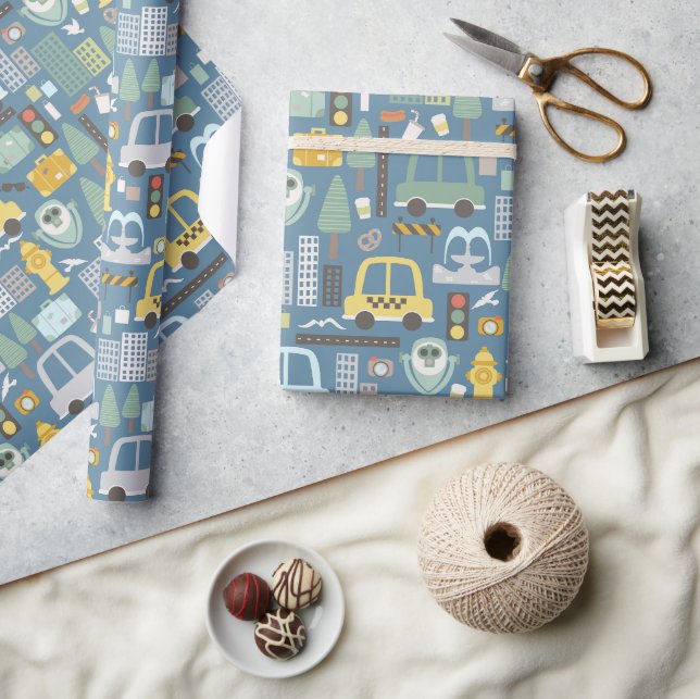 Papier Cadeau Circulation en ville Transport Enfants (Artisanat)