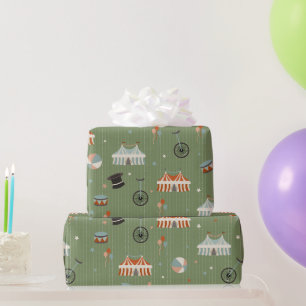 Papier Cadeau Cirque Ancien Fantaisiste Anniversaire Enfants sur