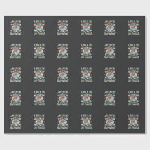 Papier Cadeau Citation Amoureux de Chien Graphique Husky Vintage