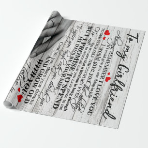 Papier Cadeau Citation d'amour pour amie Jeu de couple corresp