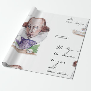 Papier Cadeau Citation de la caricature et de la tempête de Shak