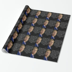 Papier Cadeau Citation de la religion du sang d'Hillary Clinton