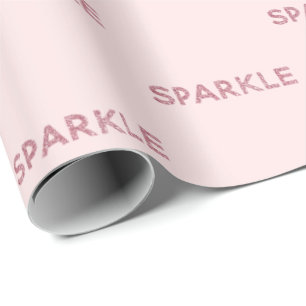 Papier Cadeau Citation de Parties scintillant Fille Blush Pink