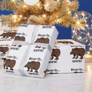 Papier Cadeau Citation drôle d'humour d'ours animal