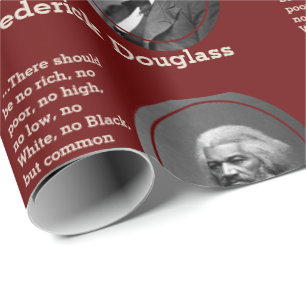 Papier Cadeau Citation personnalisée bordeaux FREDERICK DOUGLASS
