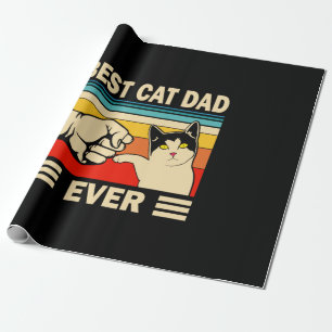 Papier Cadeau Citations grand-père   Meilleur papa de chat