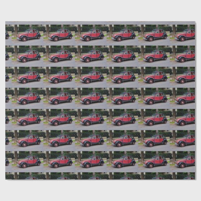 Papier Cadeau Citroen 2 CV Charleston (Plat)