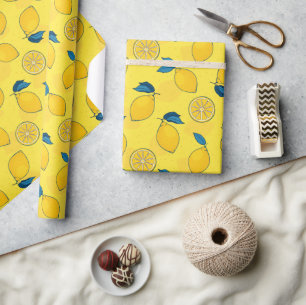 Papier Cadeau Citron frais 