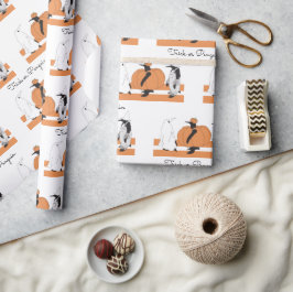 Papier Cadeau Citrouille de dessin mignon Penguin Drôle Hallowee